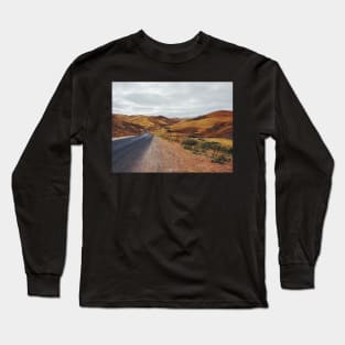 Empty Road in Dry Hilly Countryside Long Sleeve T-Shirt